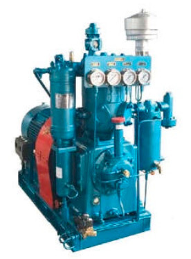 Судовой воздушный компрессор HC-65A номинального давления 3.0 МПа с водяным охлаждением производительностью 69 куб.м/час