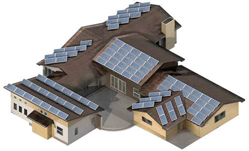 Солнечная электростанция мощностью до 30 кВт с аккумуляторами для загородного дома, коттеджа  